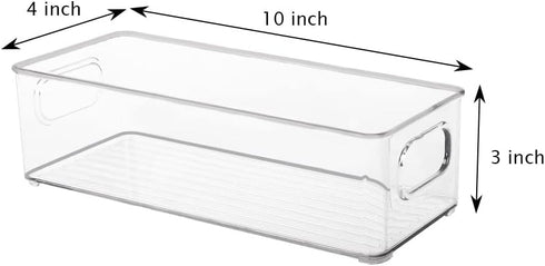 Phone Case Box Organizer, Clear Storage Bins with Handles for Kitchen & Classroom Organization