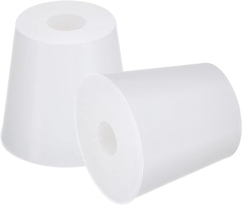 MECCANIXITY Silicone Rubber Tapered Plug, 22mm to 29mm with Hole for Laboratory Use, 2 Pieces