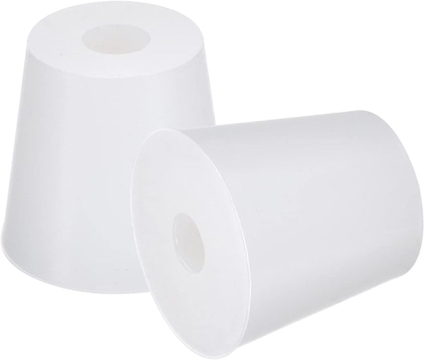 MECCANIXITY Silicone Rubber Tapered Plug, 22mm to 29mm with Hole for Laboratory Use, 2 Pieces