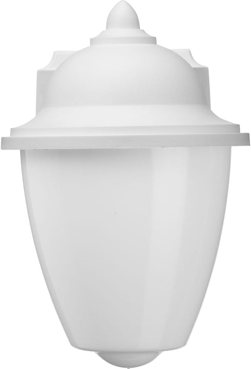 1-Light Progress Lighting Polycarbonate Outdoor Acrylic Shade Traditional Outdoor Wall Lantern Light White