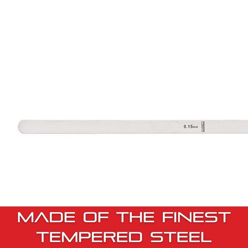Starrett 667M-15 Thickness Gage, 300mm x 12.7mm, 0.15mm Thick, Tempered Steel, Ideal for Carpenters & Home Improvement