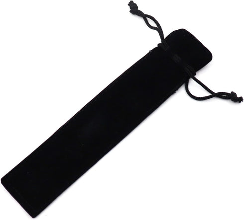 WAFJAMF 20pcs Velvet Drawstring Pen Pouch, Black Color Pencil Bag/Holder
