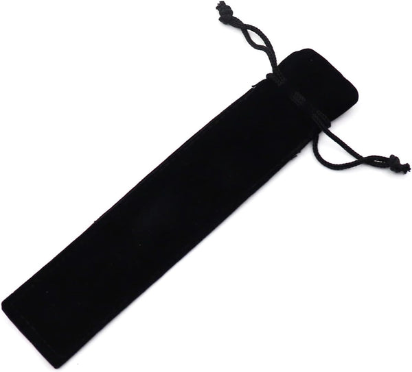 WAFJAMF 20pcs Velvet Drawstring Pen Pouch, Black Color Pencil Bag/Holder