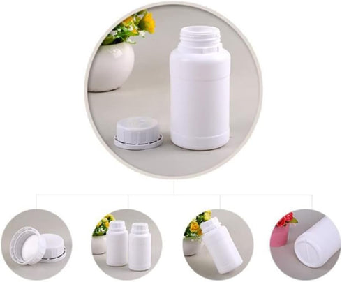 Othmro 3pcs 67.64oz/2000ml Plastic Empty Lab Cylindrical Chemical Reagent Bottle, Wide Mouth