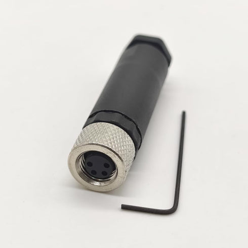 5Pcs M8 4 Pin Female Connector, Field Assembly Wireable Adapter, IP67 Waterproof for Electric Bicycles.