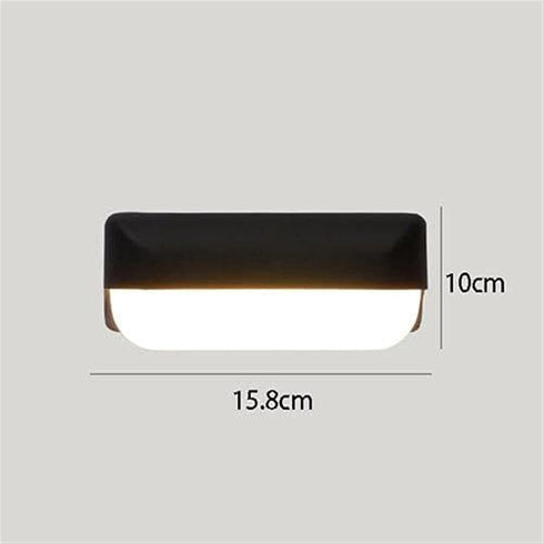 LXCLCYM IP65 Bathroom(3000K,Small) Waterproof Wall Light LED Outdoor Sconce Lighting Fixture, Matte Black Aluminium