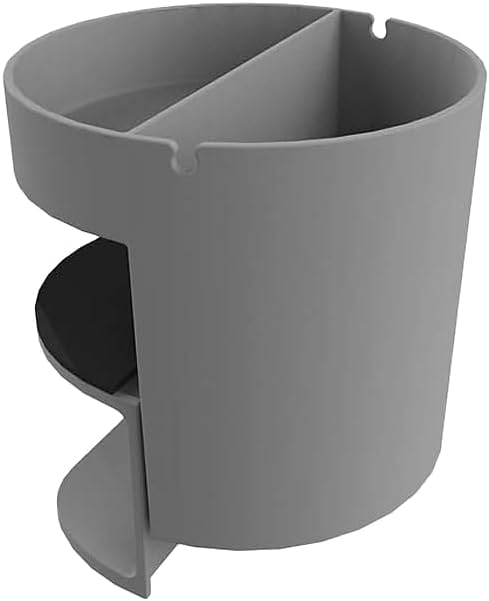 Deflecto Small Desk Organizer, Gray Thermoplastic Polymer, 3.5” H x 3.85” W x 3.85” L, Standing Desk Accessory