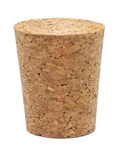 EISCO 10PK Cork Stoppers, Size #11-21mm Bottom, 27mm Top, 31mm Length - Tapered Shape, Natural Bark Material - Great for Household & Laboratory Use