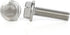 M10-1.5 x 40mm Flanged Hex Head Bolts, Stainless Steel 18-8 (304), Plain Finish, 5 PCS