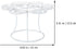 6-Slot Metal Ice Cream Cone Holder Rack for Desserts - Display Stand in White