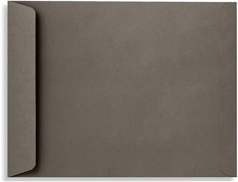 LUXPaper 10 x 13 Open End Envelopes | Smoke Gray | 80lb. Text | Peel & Press | 50 Qty