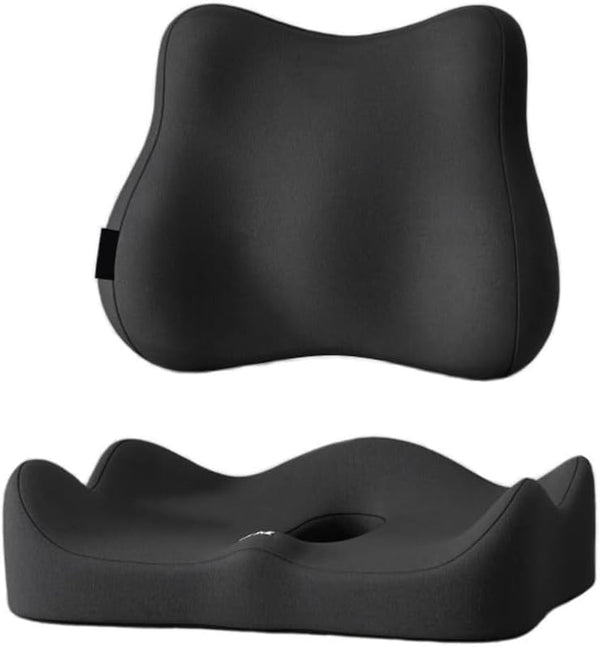 Tophacker Office Chair Cushion & Back Support, Lumbar Support Pillow, Memory Foam, Non