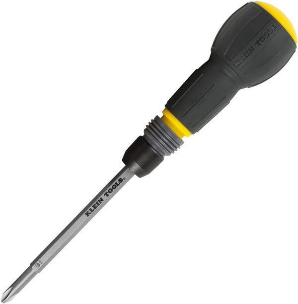 Klein Tools 32960A Fastbit Tru-Grip Screwdriver, Ball-Style Handle with Quick-Release Collar, #2