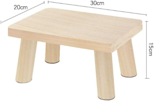 JUAKSQZYI Step Ladder Step Stool Wood Coffee Table Chair Portable Change Shoes Auxiliary Height Footstool for Living