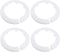 Wall Flange Cover Collars – 4 Pieces Plastic Radiator Pipe Collars for Water Pipe Drain Line Decoration