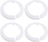 Wall Flange Cover Collars – 4 Pieces Plastic Radiator Pipe Collars for Water Pipe Drain Line Decoration