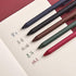 NINGSA Pure Retractable Gel Ink Pens, Retro Colored Ink, 0.5mm Extra Fine Point, 5-Pack