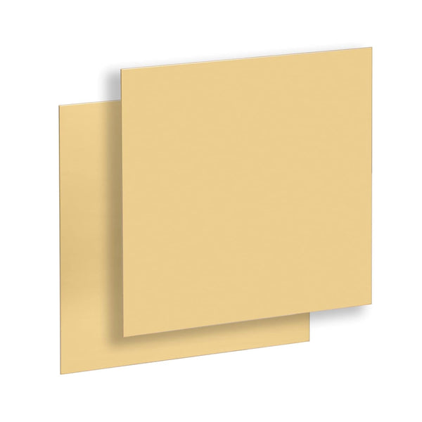 2 Pcs Brass Plate Sheet, 6" x 6" x 24 Gauge for Hobby Craft and Jewelry Making