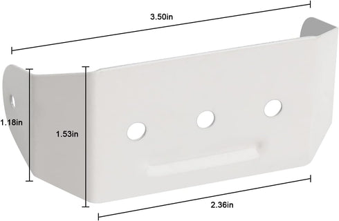 Downspout Adapter Gutter Pipe Clip Hidden Bracket 2x3 White Set of 2