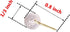 Tupalizy 100PCS 1/3 Inch Decorative Push Pins, Transparent Plastic Head and Gold Steel Point Thumb Tacks for Bulletin