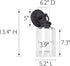589010-BLK 1-Light Dimmable Design House Hansen Modern Contemporary Indoor/Outdoor Wall Light with Open Bottom Frosted