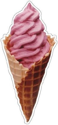 SignMission Soft ICE Cream Waffle Cone Concession Decal Stand cart