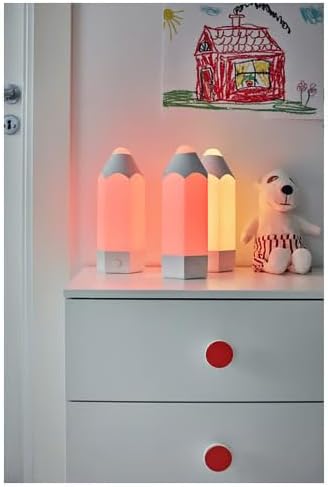 Generic Dimmable Cute LED Pencil Table Lamp - Color-Changing Night Light for Childrens Bedroom, Nursery, or Study Desk