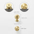 SANCHAKOU 2Pcs Drawer Knobs Brass Wardrobe Handle Chrome Bedside Table Drawer Cabinet Door Handle Round Ball Small