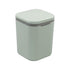 Morcte 1-Pack Tiny Desktop Trash Can, 0.5 Gallon/2 L with Push Button Lid, Green
