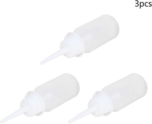 Utoolmart 3pcs 50ml Squeeze Bottles, Plastic Glue Oil Wash Bottles for DIY Label Tattoo