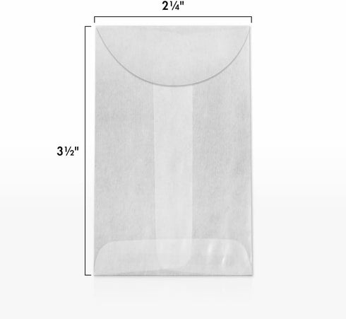 LUXPaper #1 Coin Envelopes | Glassine | 2 1/4" x 3 1/2" | 30lb. Text | 100 Qty