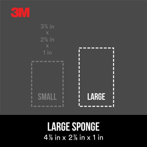 3M 2-5/8 3-3/4 (9095DC-NA) Drywall Sanding Sponge, Fine/Medium Grits, Dual Grit Block, Medium Grit to Remove, Fine Grit