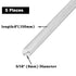 JoyTube 5/16" Diameter Aluminum Round Rod, 6061 Aluminum Solid Stick 6" length for DIY Craft (5 Pieces)