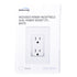 Construct Pro Recessed Dual Power Outlet Single Gang, White