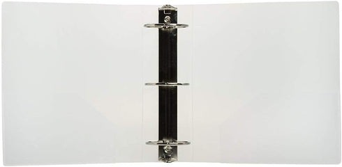 JAM PAPER Plastic 3 Inch Binder, Clear 3 Ring Binder, Sold Individually