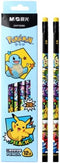 Pikachu Pencils with Eraser, 12 Count, 2B Triangular Pencils (Blue)