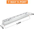GASHER 1PCS Aluminum 7 Way 9 Port Pneumatic Manifold Air Distribution Block Splitter 1/4" Output Port 1/2" Supply Port