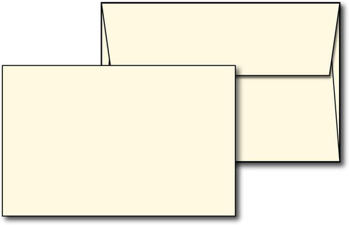 Heavyweight Blank Cream 5" X 7" Cards with Envelopes, 40 Cards & Envelopes Included