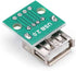 Walfront 10Pcs USB Type A Female Board, 2.54mm Pitch Connector, 4 Pins DIP Socket Board