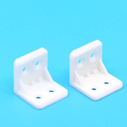 DonLeeving 30Pcs 4-Hole Luckycivia Plastic Furniture Corner Brace, Right Angle Board Holder, L Shape Bracket, Shelf