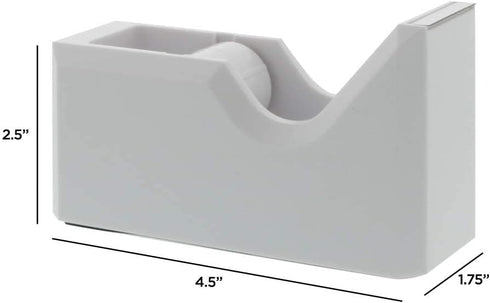 JAM PAPER Colorful Desk Tape Dispensers - White, Sold Individually