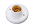 Dwuww White E27 Round Plastic Screw Light Bulb Lamp Socket HolderElectricalLight Sockets