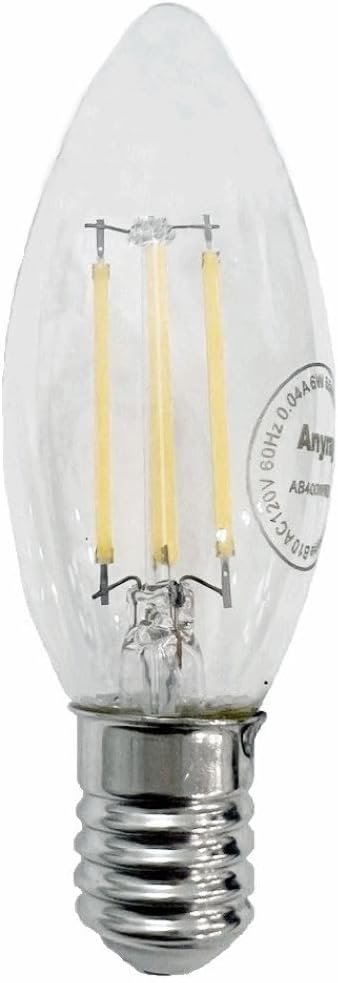 Anyray 1-LED Bulb 6-Watt E17 Intermediate Base Candle Light (40-Watt 50-Watt and 60W