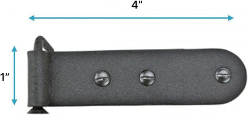 4 Renovators Supply Manufacturing Black Wrought Iron Shutter Strap Hinge in Galvanized Gate Strap Hinges with Mounting