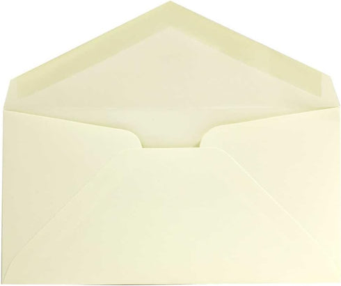 JAM PAPER Monarch Strathmore Invitation Envelopes, 3 7/8 x 7 1/2, Ivory Wove, 100/Pack