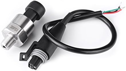 Pressure Transducer Sender Sensor, Pack of 2, 1/8NPT Thread Stainless Steel for Oil Fuel Air Water (500PSI)