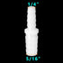 Feelers Plastic Hose Barb Reducer, 5/16" to 1/4" Barb Hose ID, Reducing Fitting for Coffee Maker & Aquarium