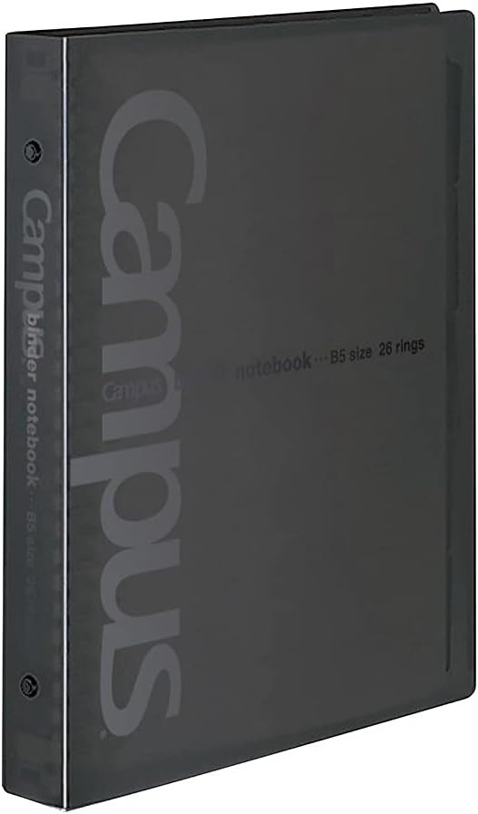Kokuyo Binder Notebook Campus B5, 26 Holes, Up to 150 Sheets, Black Le -633ND