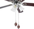 lasenersm 2 12" Pieces Rugby Ceiling Fan Pull Chain Beaded Ball Pull Chain Extension with Rugby Pendant Ceiling Fan