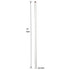 6Pcs Glass Stir Sticks, 12" Long, 1/4'' Diameter with Both Ends Round